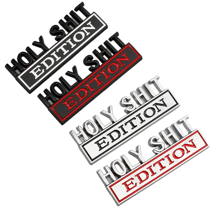 3D  Sticker Emblem "Holy Shit EDITION" pack of 4 3x8cm