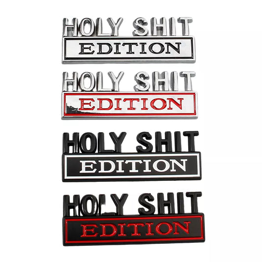 3D  Sticker Emblem "Holy Shit EDITION" pack of 4 3x8cm