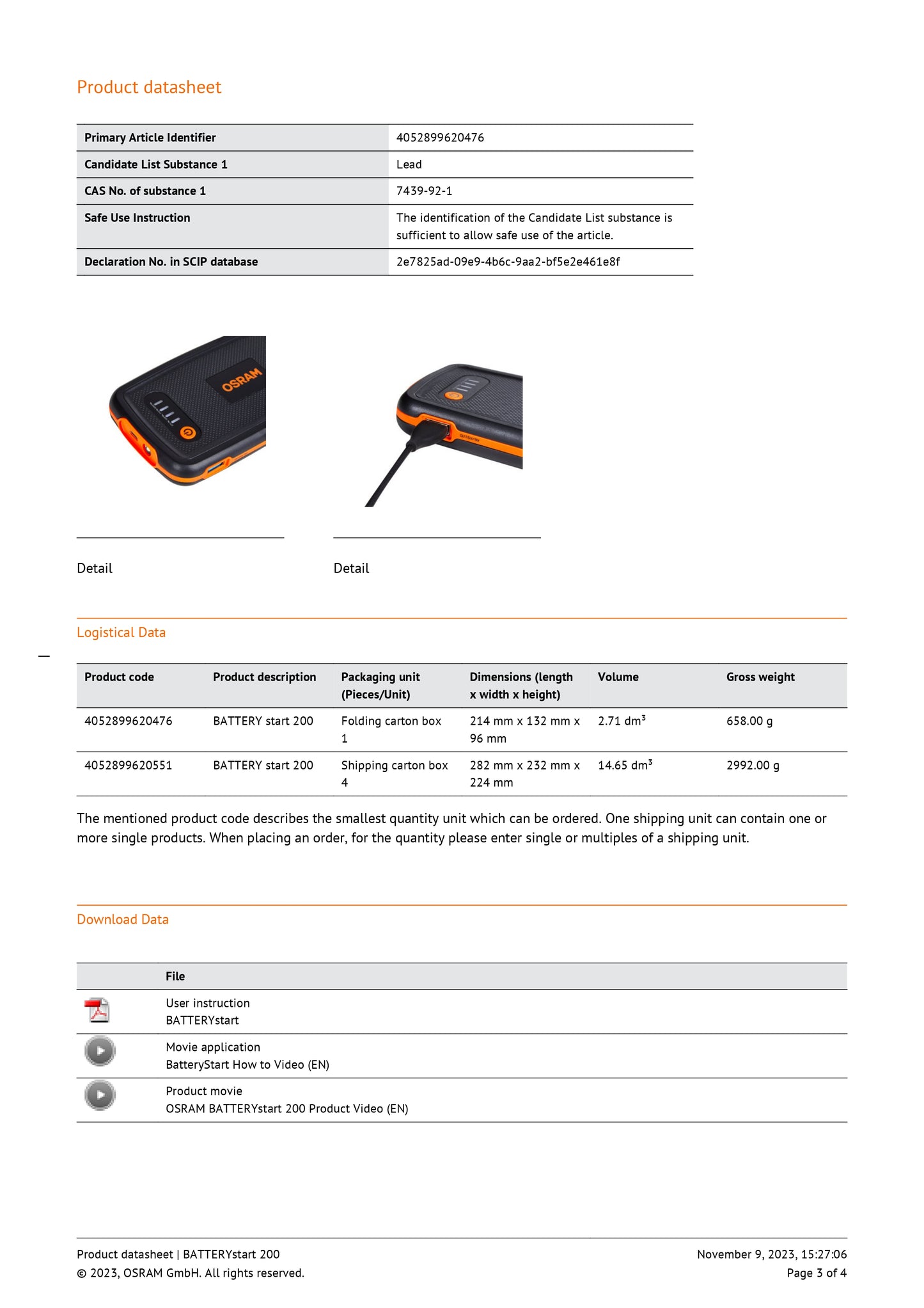 BATTERYstart 200 OBSL200