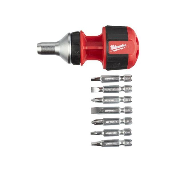 8 IN 1 COMPACT RATCHETING MULTI-BIT SCREWDRIVER